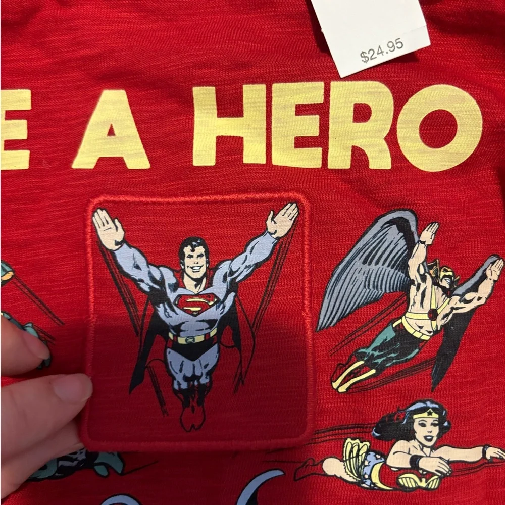 GAP Red 'Be A Hero' Graphic Long-Sleeve Tee